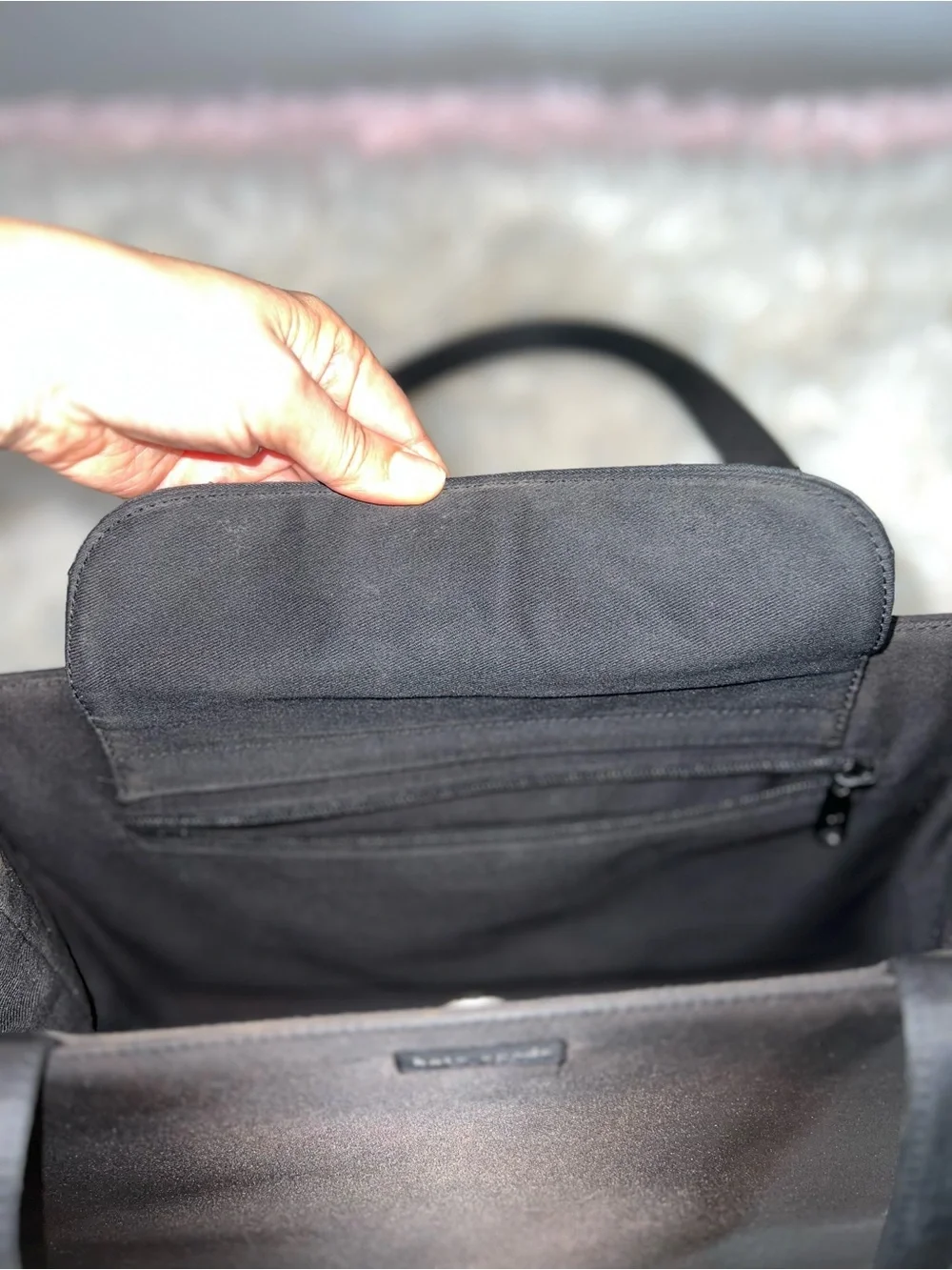 Kate Spade New York Black Nylon Tote Shoulder Bag Large